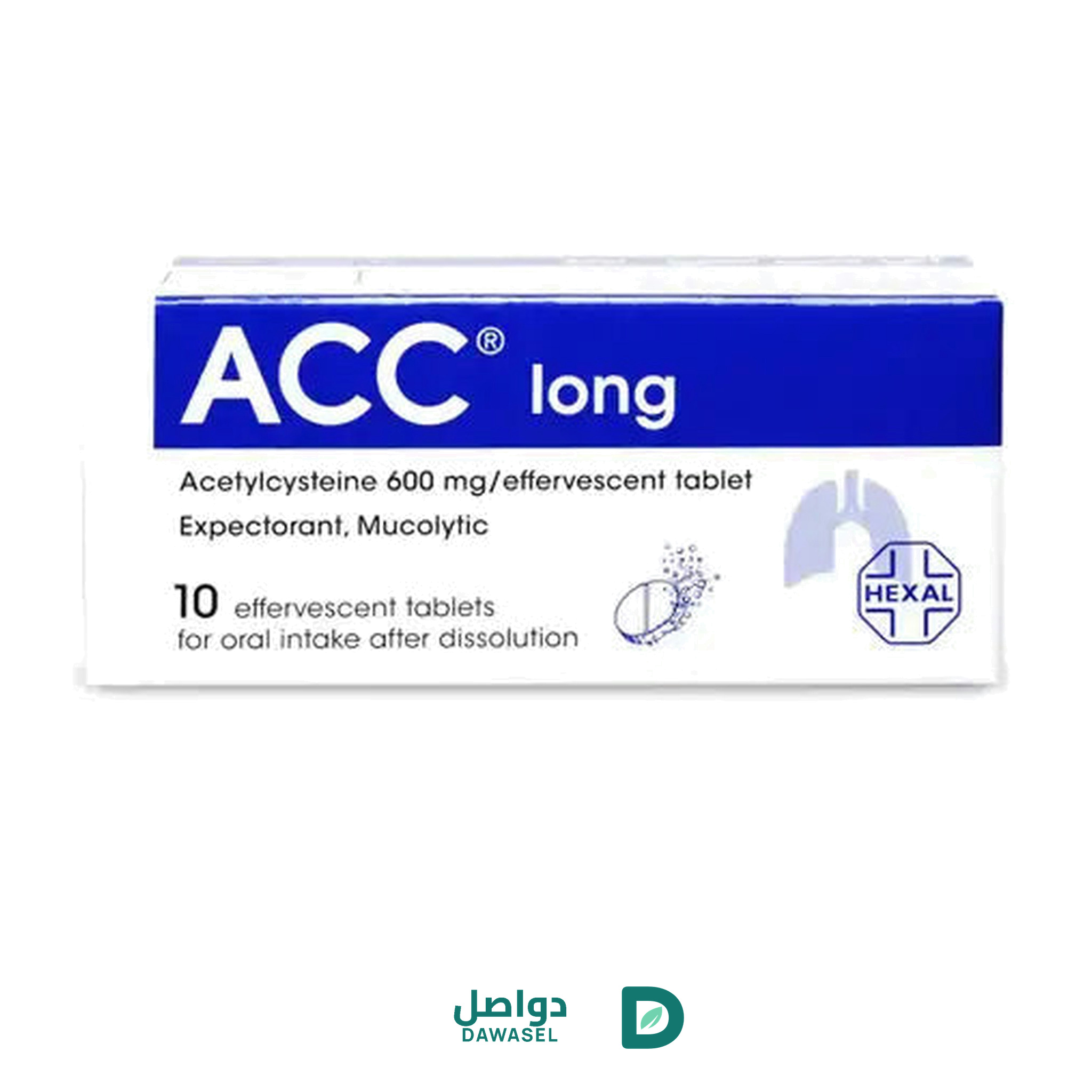 ACC LONG 600MG EFFERVESCENT TABLETS