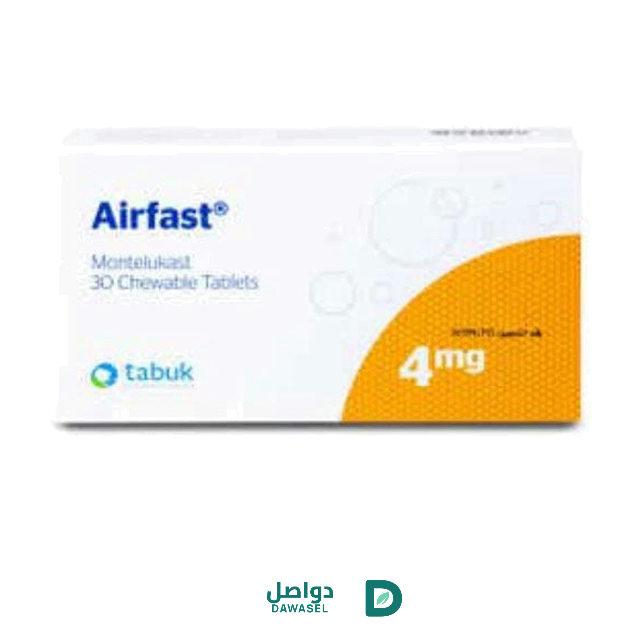 AIRFAST 4MG CHEWABLE TABLETS